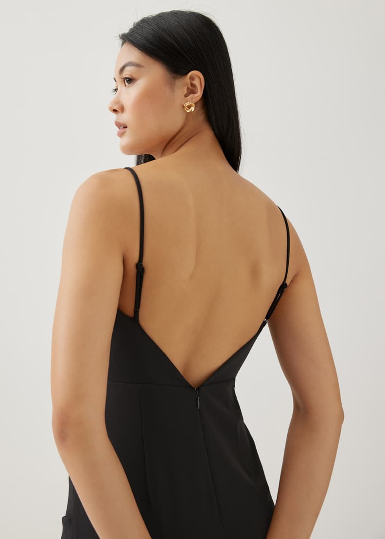 Low cut back dress clearance