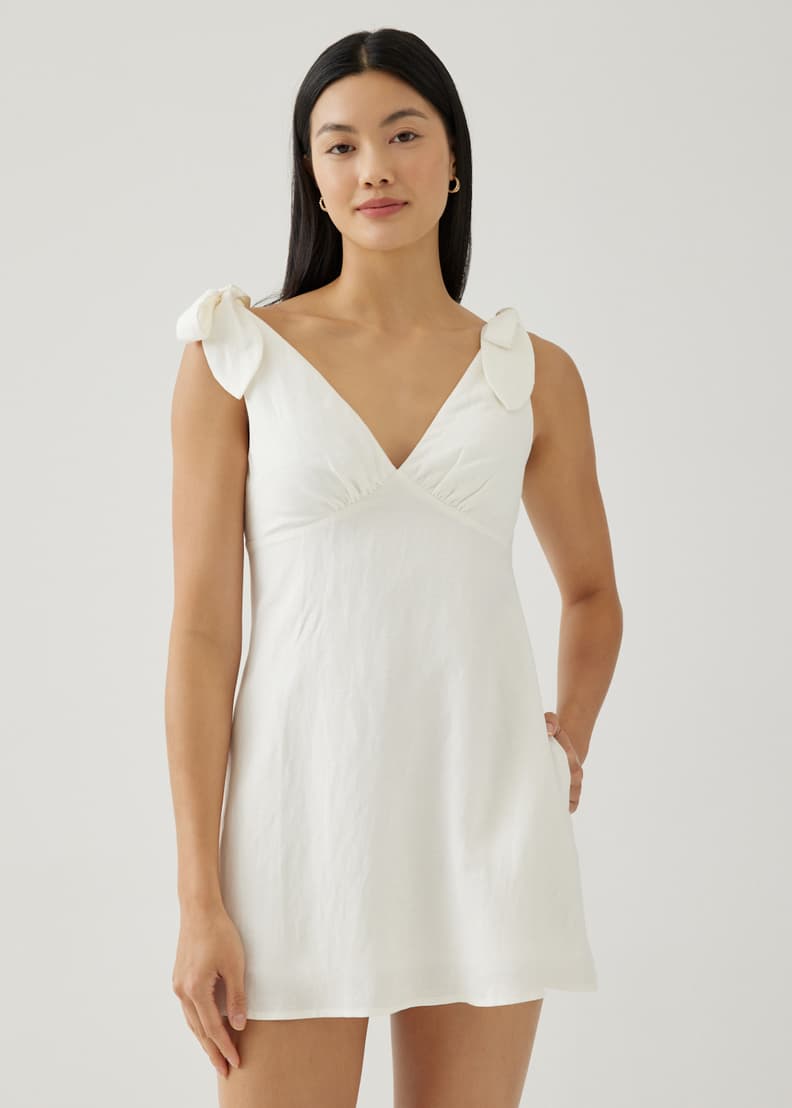 Lunar spot tie shoulder dress top