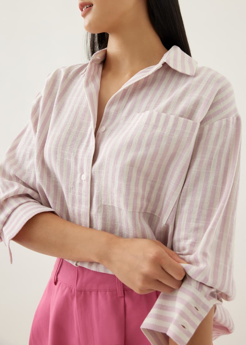 大人気新品 ☆日本未入荷【LEMOT】STRIPE OVERSIZED SHIRT