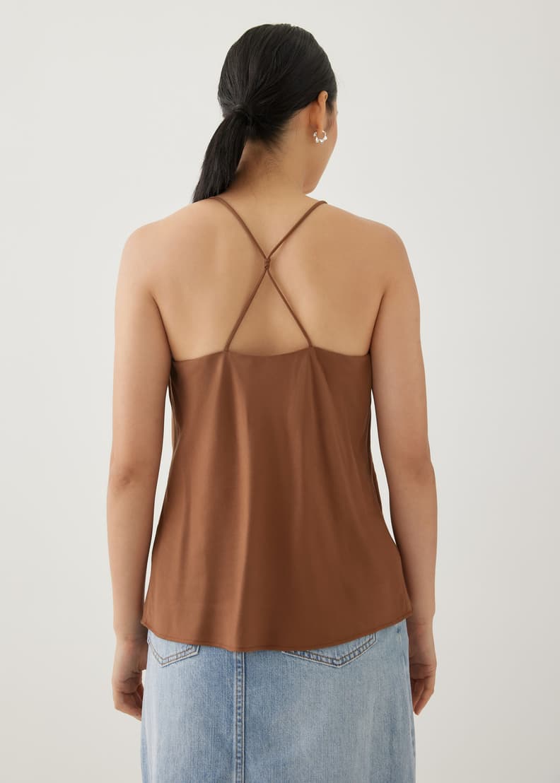 Brown camisole shop top