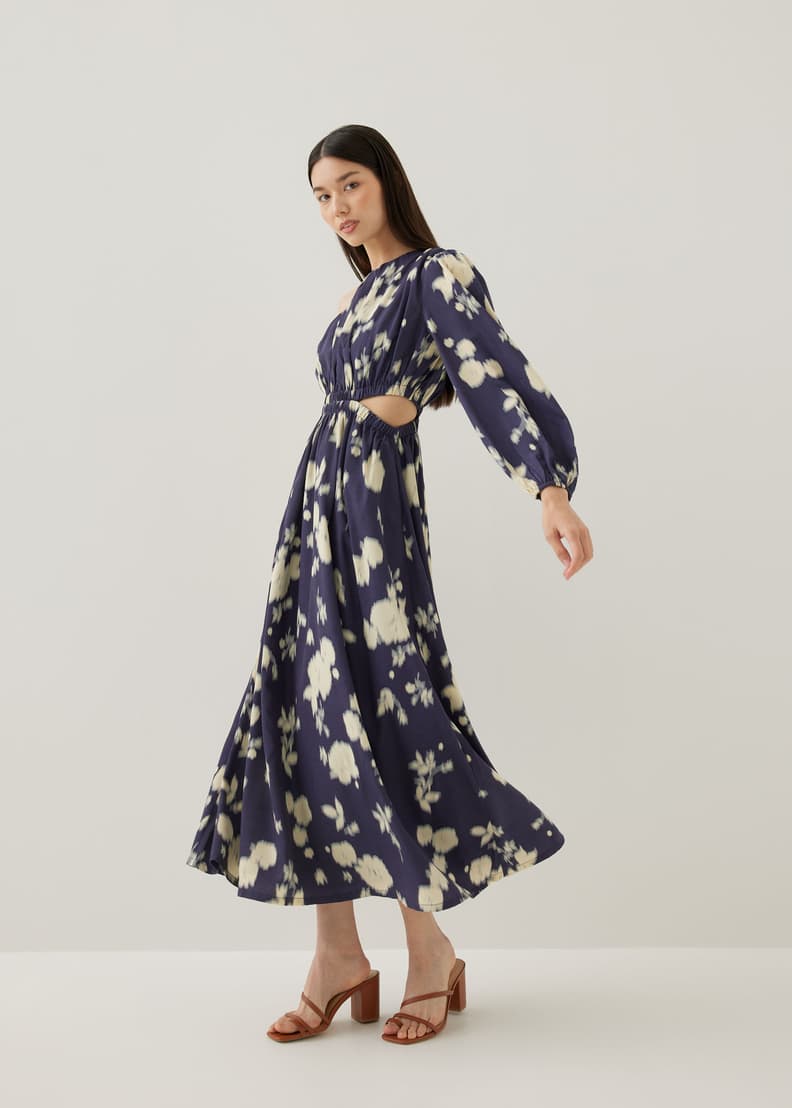 Elastic shop maxi dress