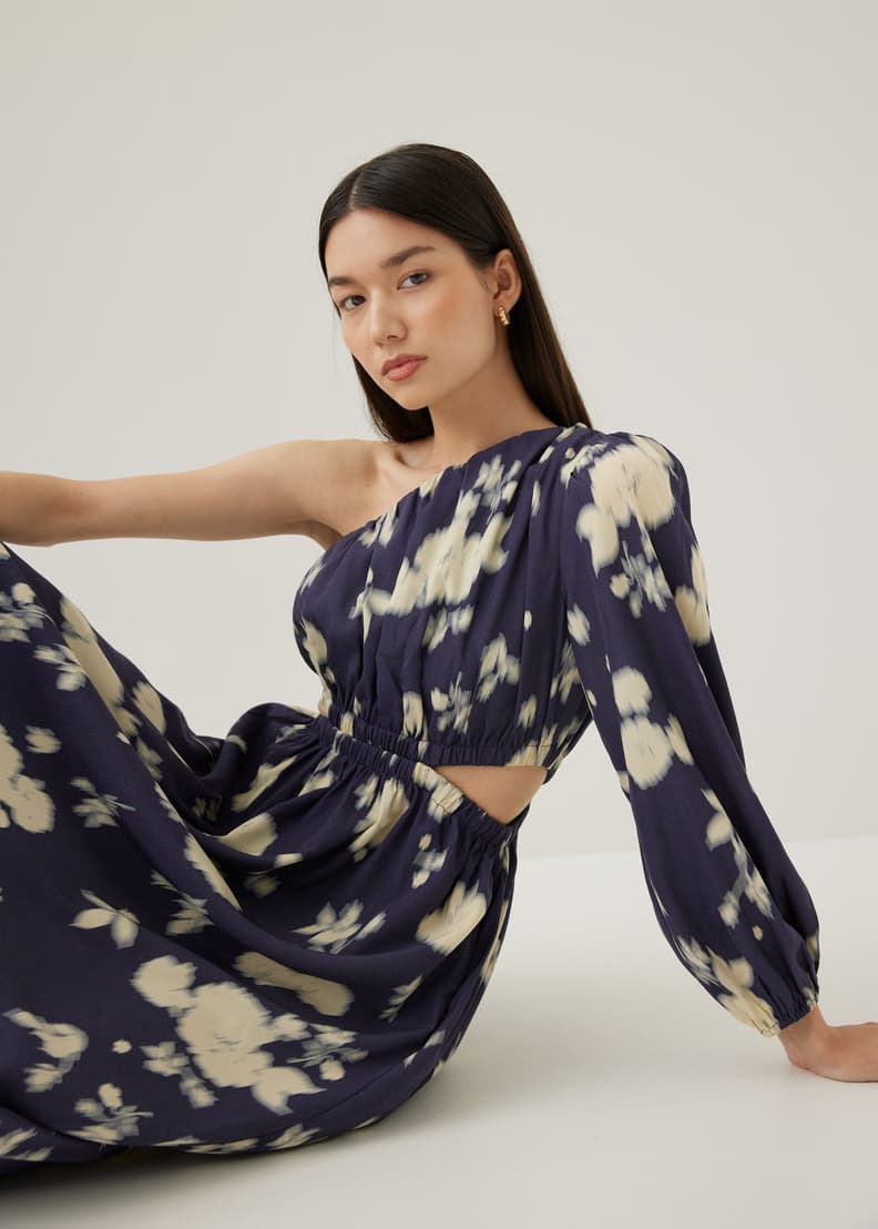 Elastic shop maxi dress