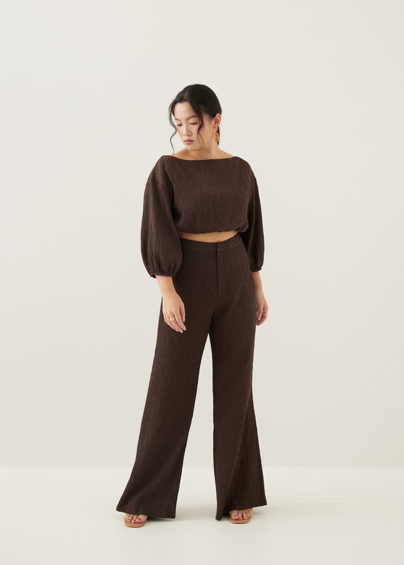 Emory Textured Flare Pants | Love, Bonito HK