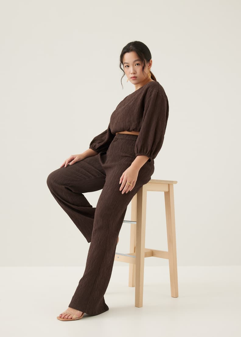 Emory Textured Flare Pants | Love, Bonito HK