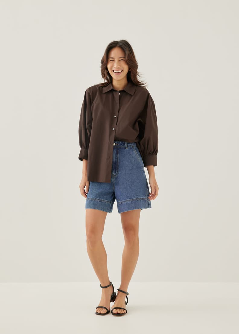 Jean shorts discount that flare out