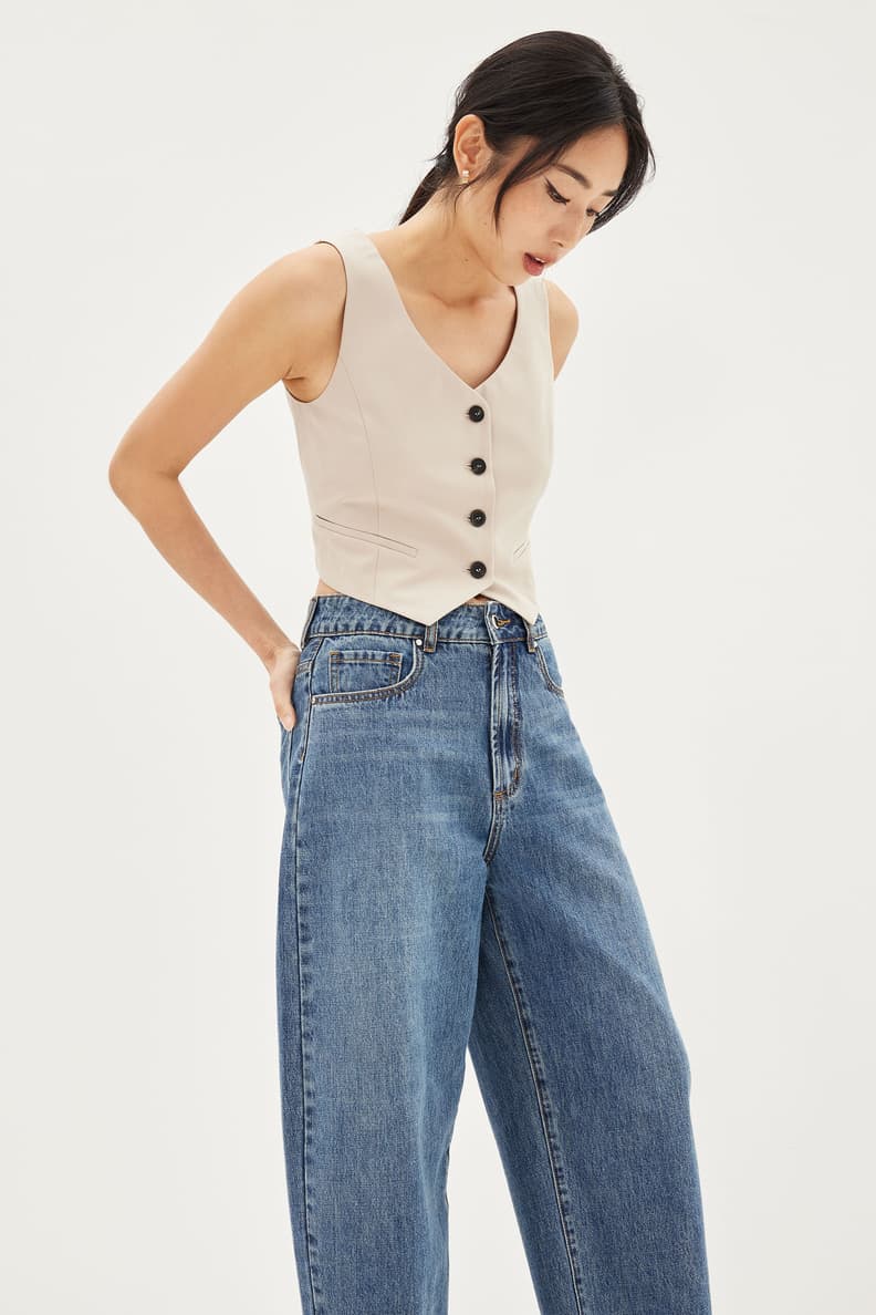 Button down hotsell vest top