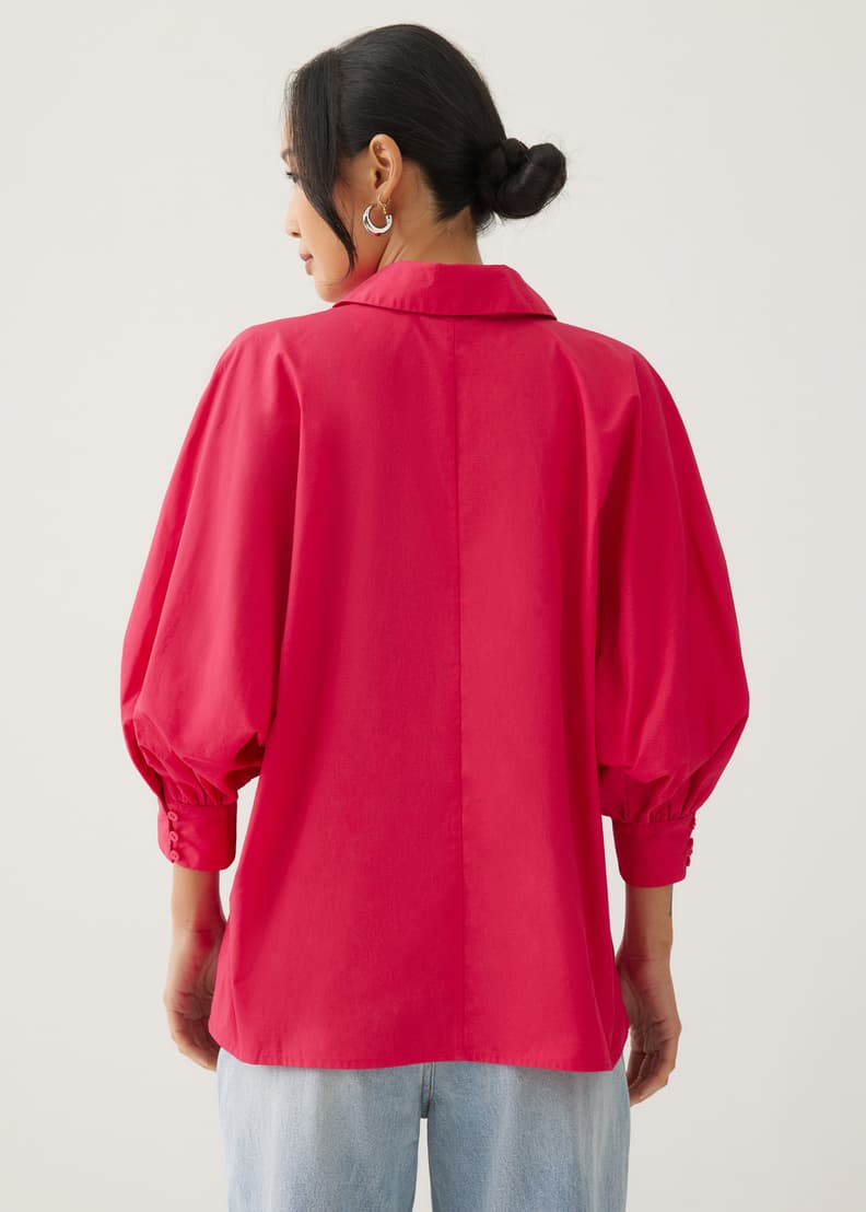 Shirt with puff discount sleeves