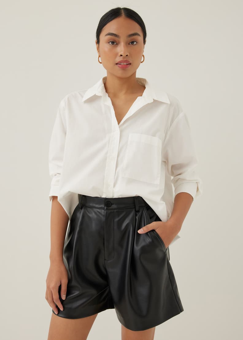 Buy Paula Pleather A line Shorts Love Bonito Singapore Shop