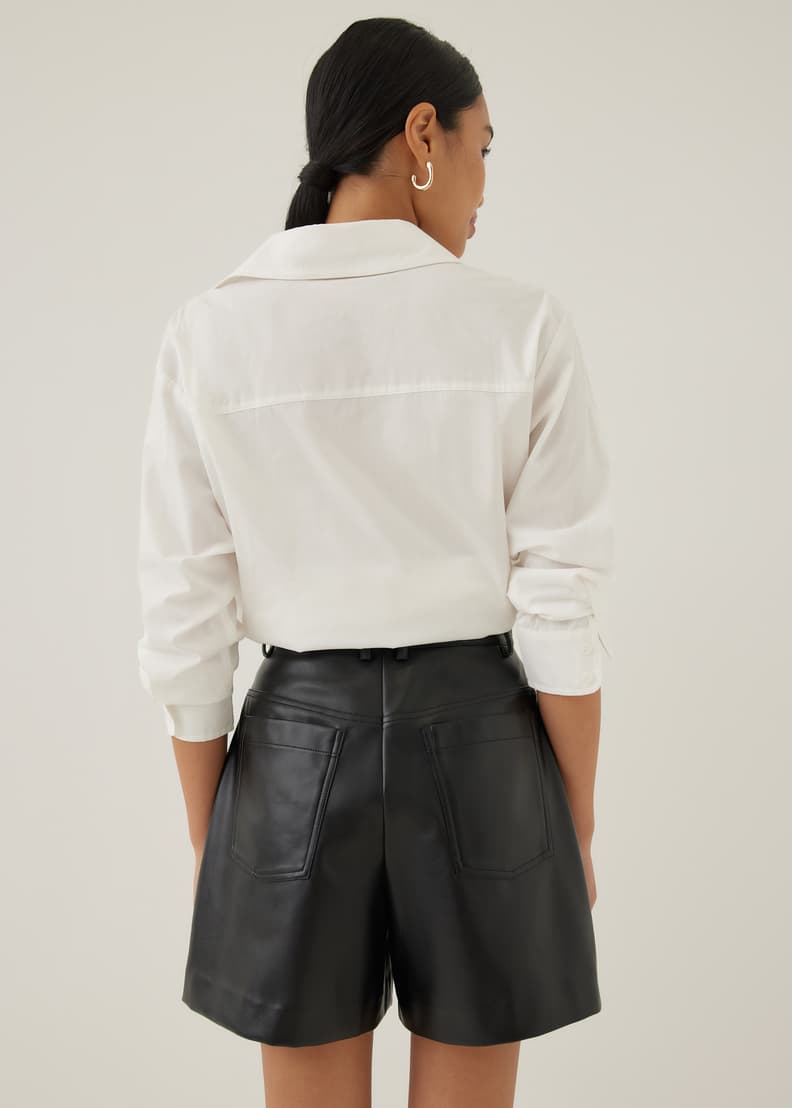 Pleather shorts shop