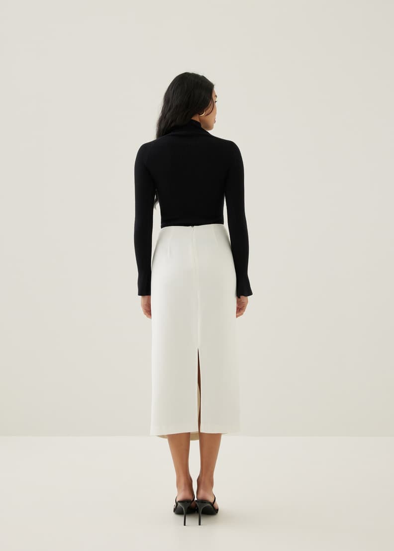 MALBON ♥ Travel Boucle Point Pleat Skirt /追跡付 Bow Pleated Midi Skirt