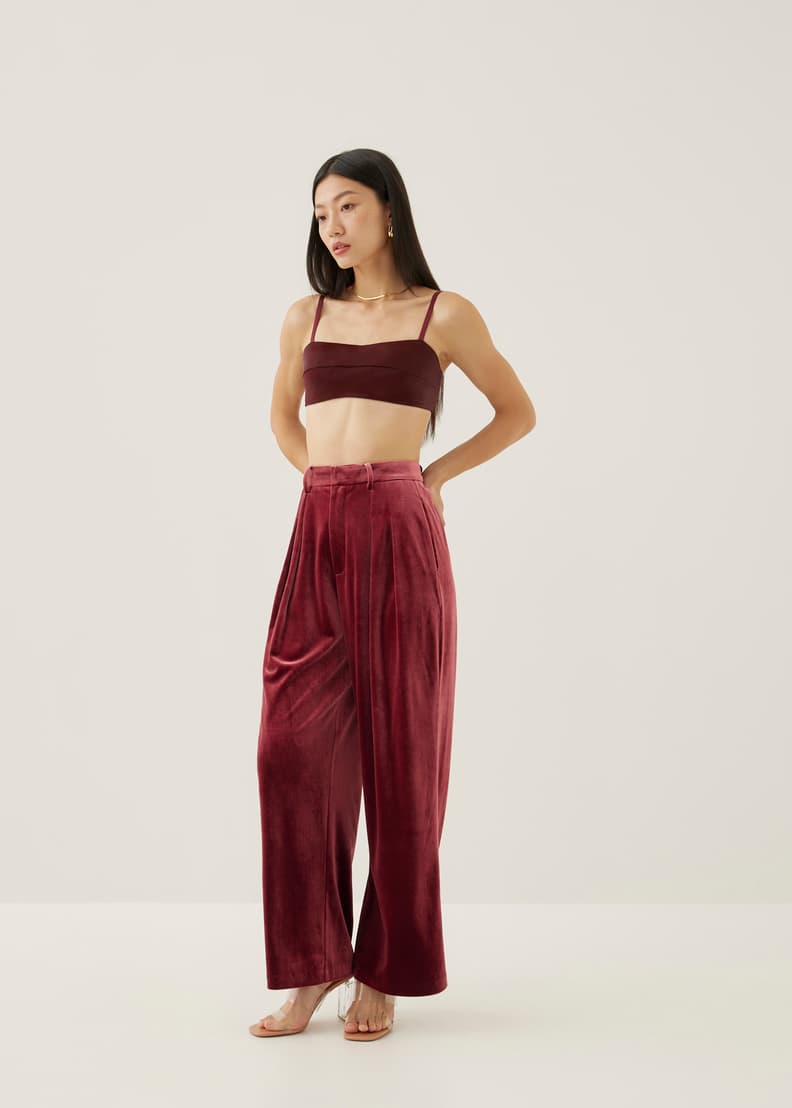 H and m velvet trousers online