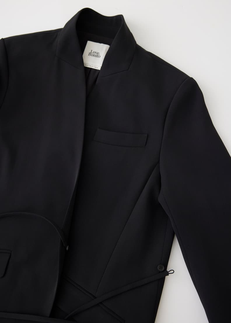 Lorie Asymmetric V neck Blazer Love Bonito US