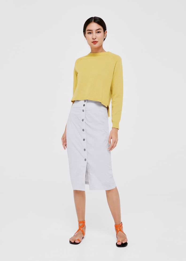 Button front 2025 skirt pencil