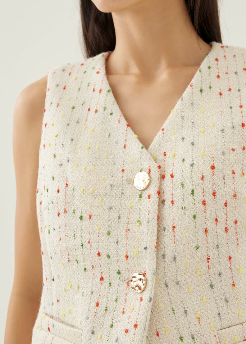 Hollie Tweed Tailored Vest | Love, Bonito US