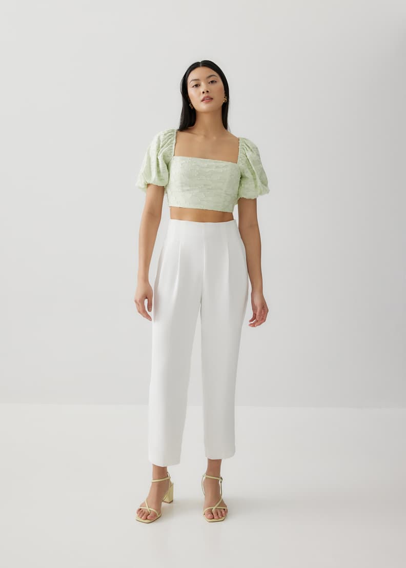 Buy Aurea High Waist Peg Leg Pants @ Love, Bonito Singapore | Shop Women's  Fashion Online | Love, Bonito SG