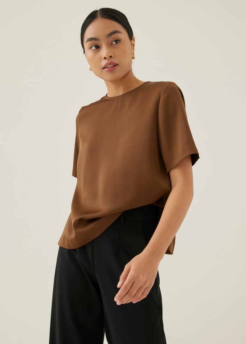 Satin shell new arrivals blouse