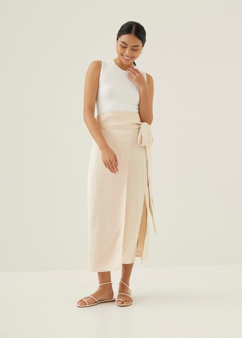 High wrap top maxi skirt
