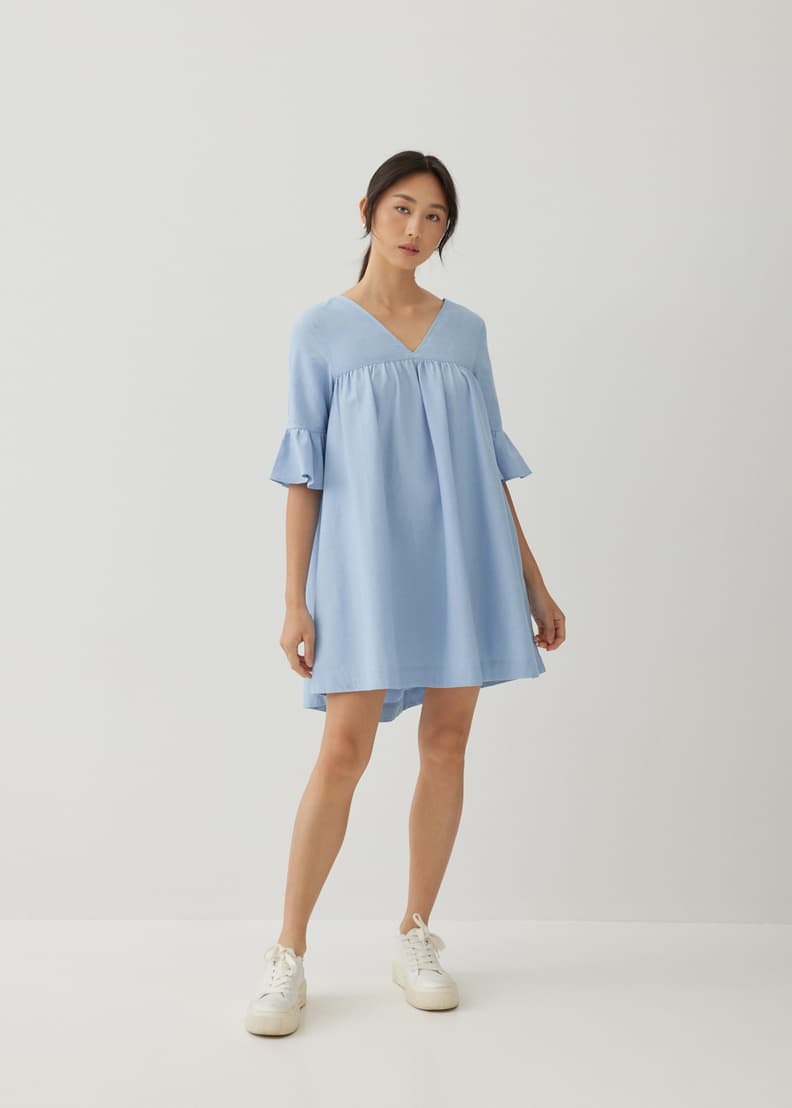 Frill sleeve dress zara hotsell