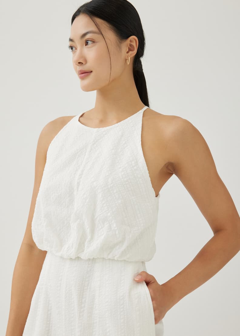 Birdie Textured Cotton Jumpsuit | Love, Bonito SG