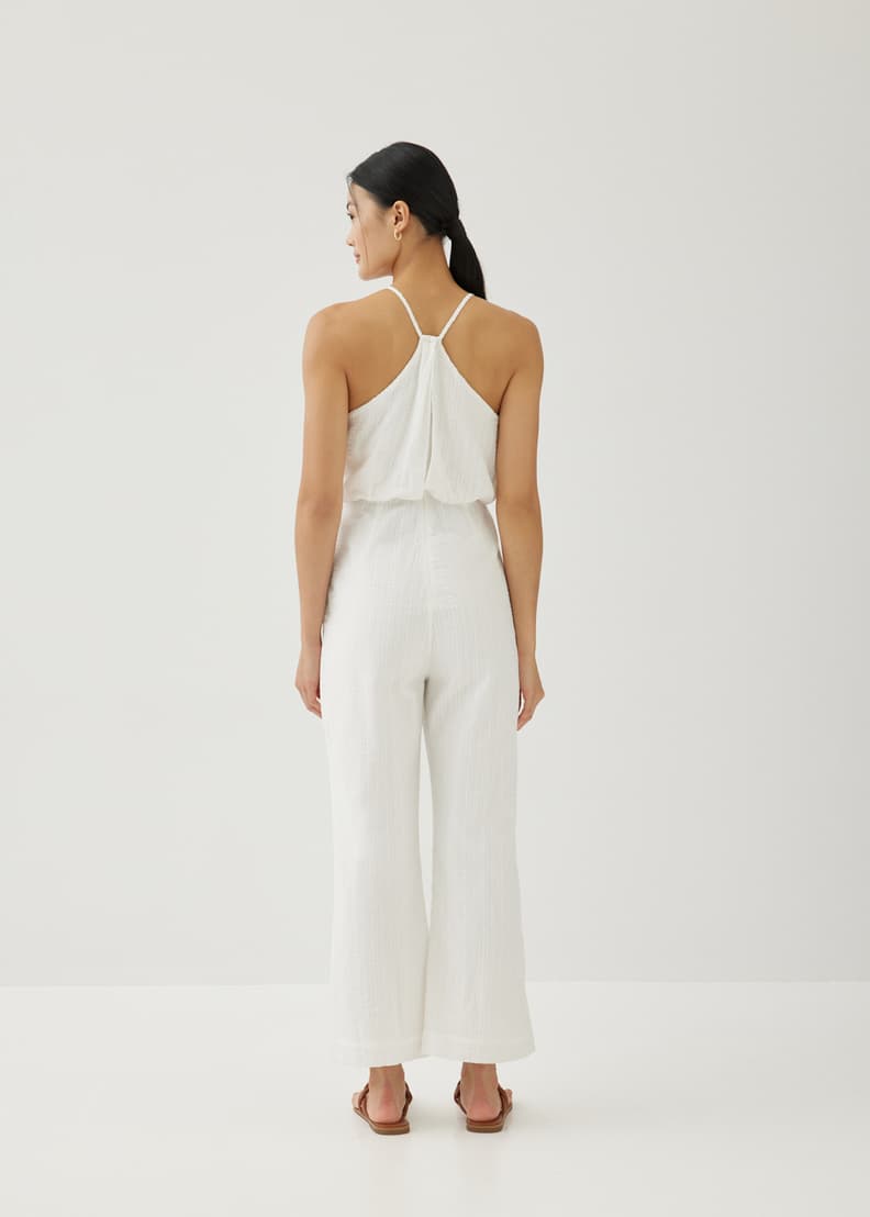 Buy Birdie Textured Cotton Jumpsuit @ Love, Bonito Hong Kong