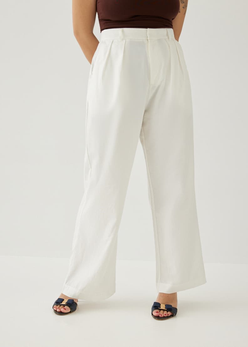 RICKI'S Kick Flare Pant with Pintuck Cotton Sateen