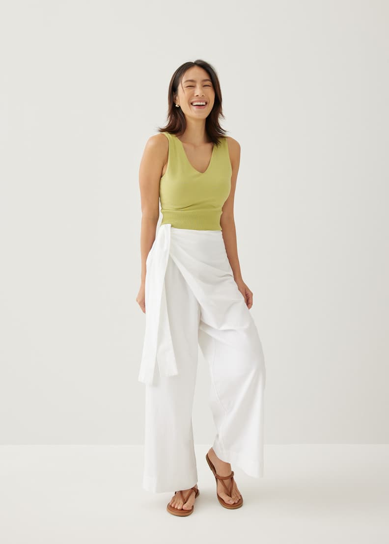 Women's cotton cheap straight leg pants