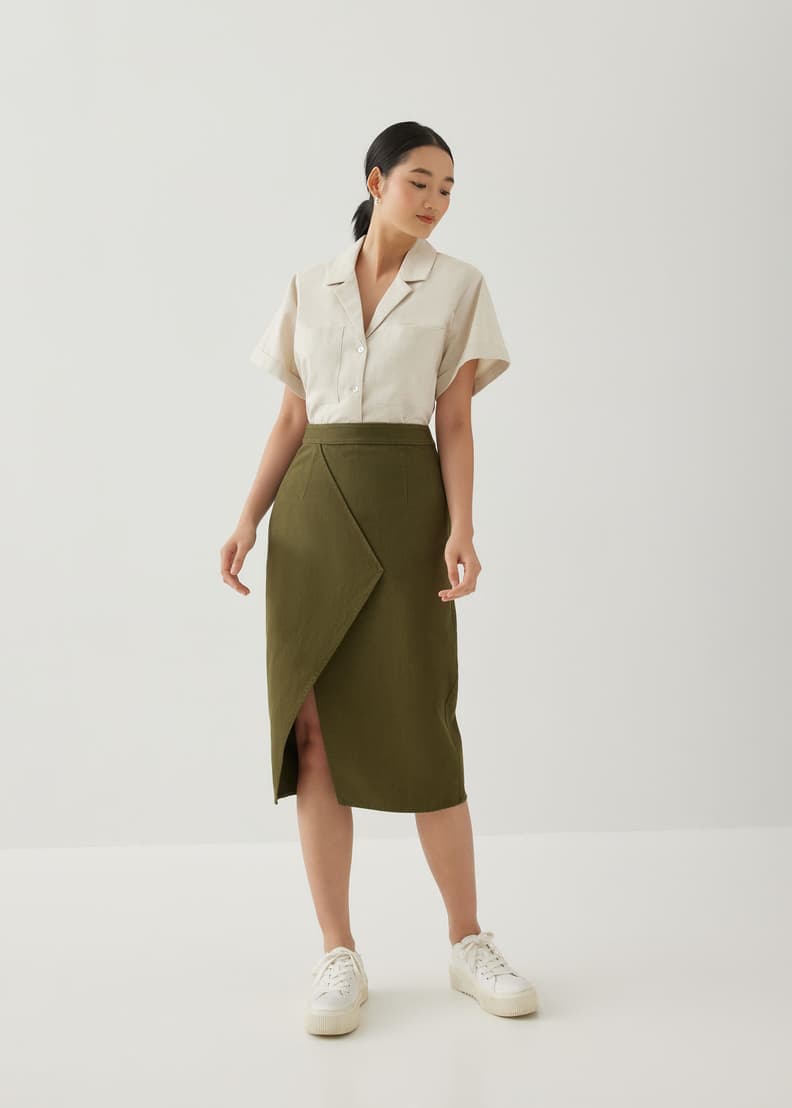 Denim pencil top skirt malaysia