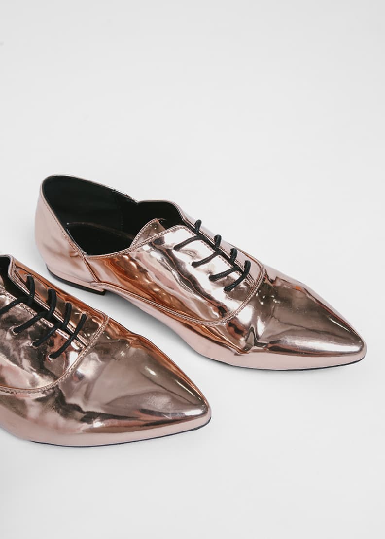 Metallic oxford shoes shop