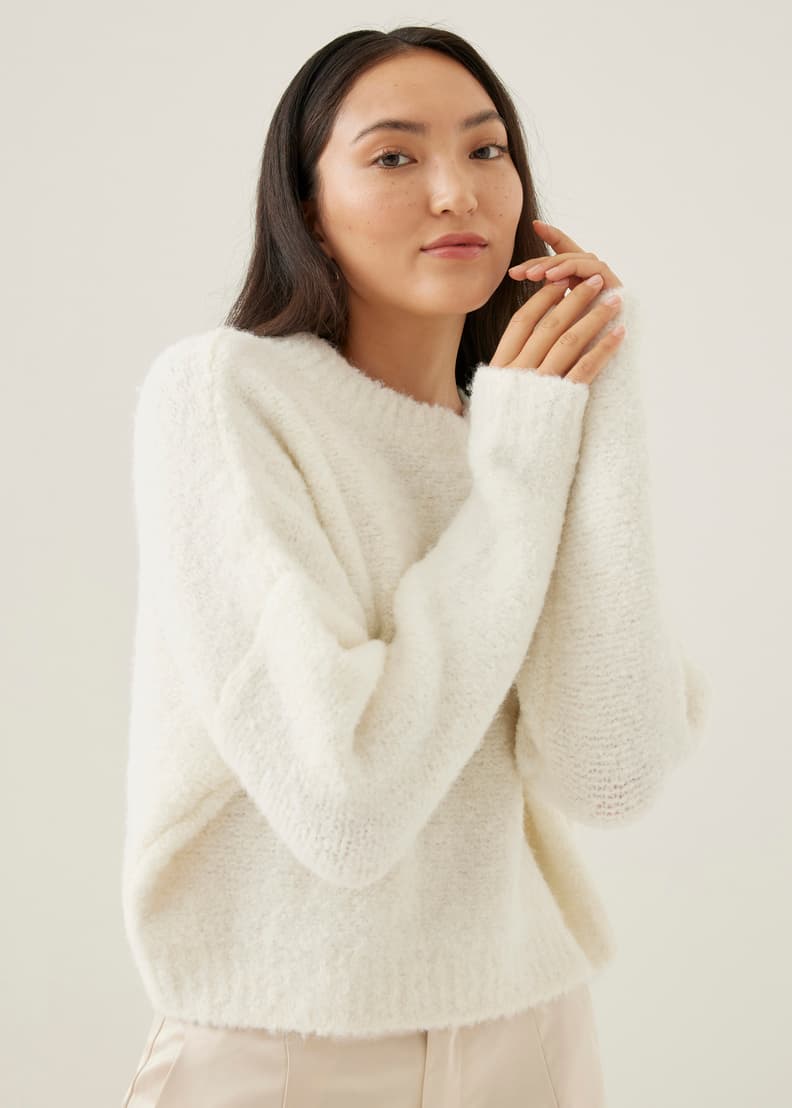 Fuzzy deals knit sweater