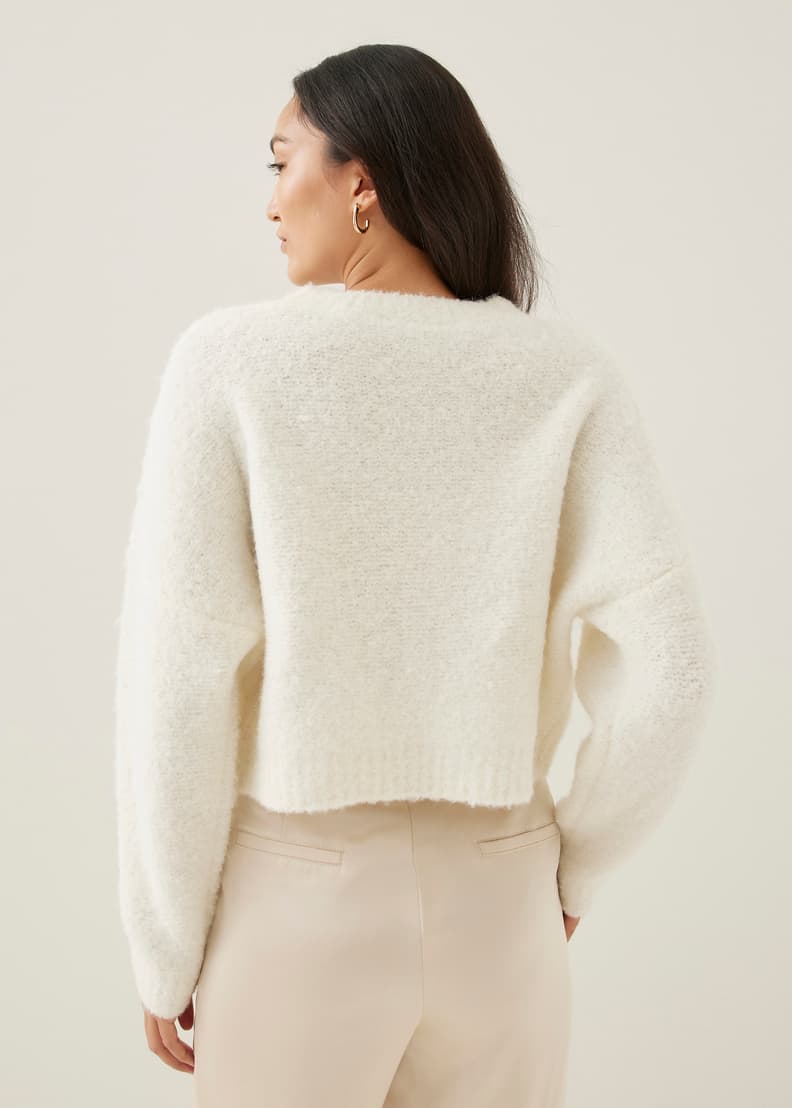 Jennie Relaxed Fuzzy Knit Sweater Love Bonito ID