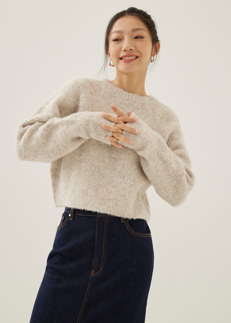 Fuzzy deals knit sweater