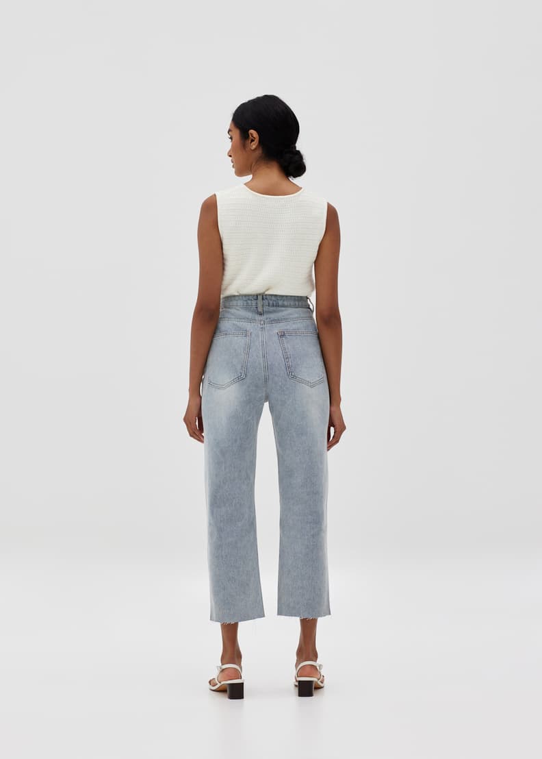 Shop Laia Straight Leg Jeans Love Bonito SG