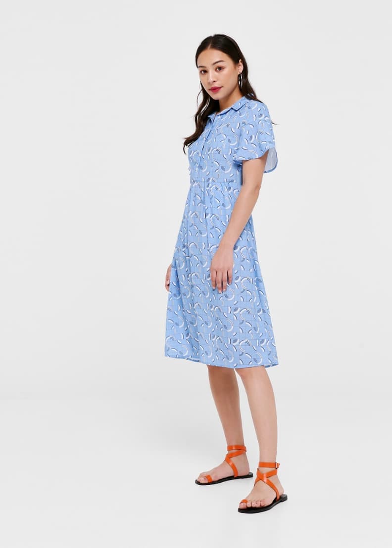 Oasis button front midi hotsell dress