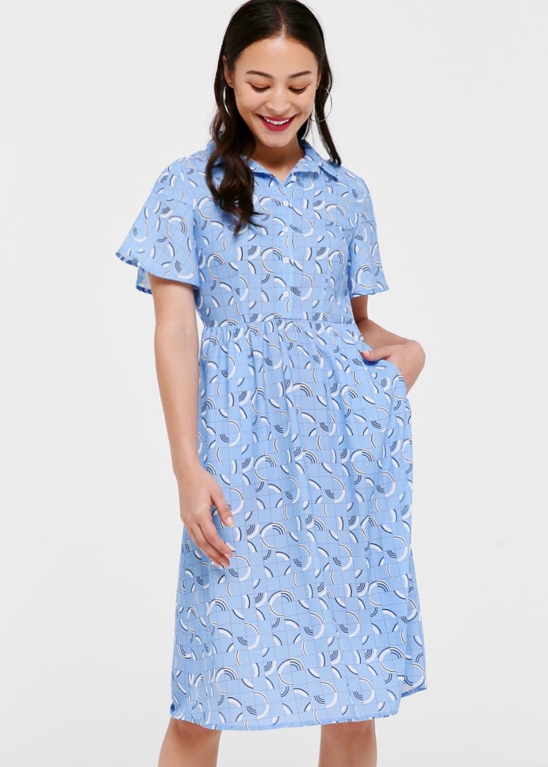 Oasis button front midi dress cheap