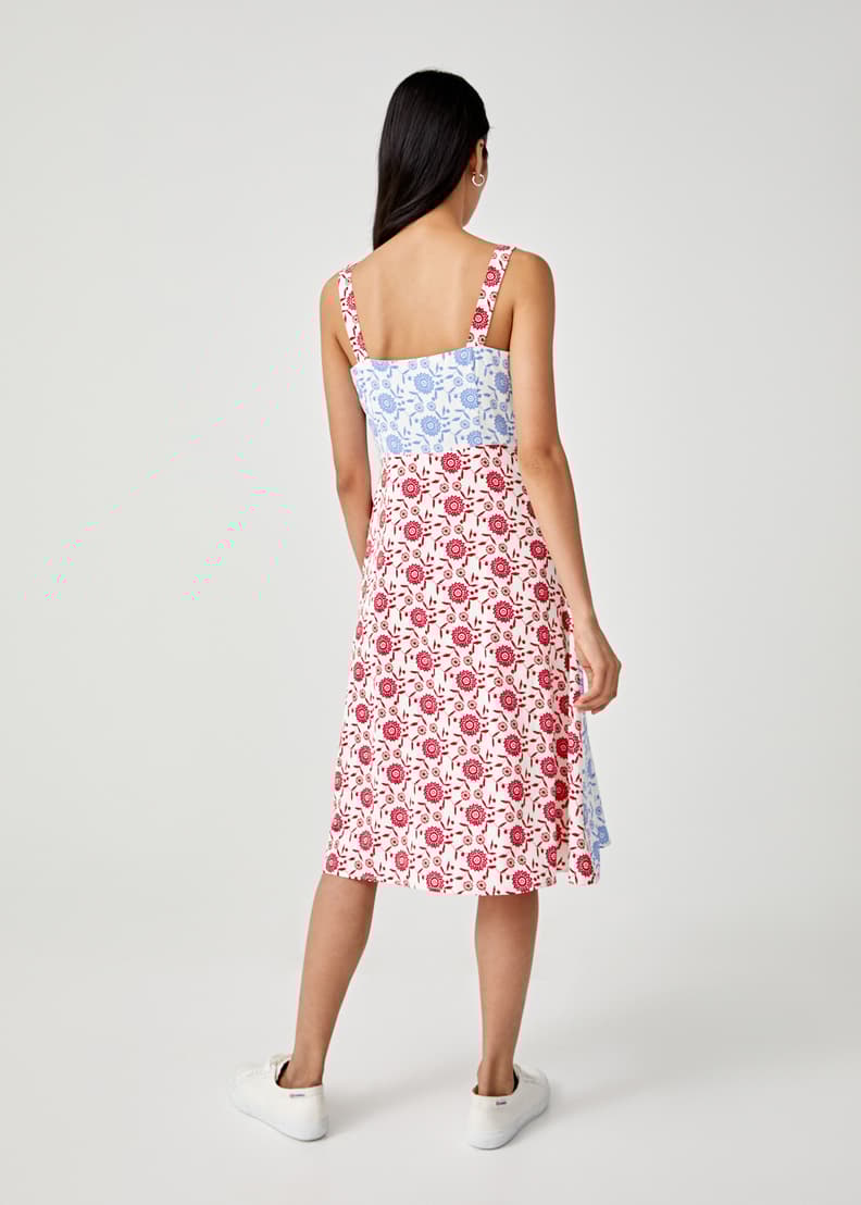 Aggie Mixed Print Ruffle Dress