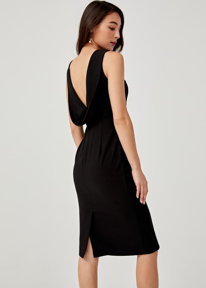 Jair Drape Back Bodycon Dress | Love, Bonito US Jair Drape Back Bodycon Dress | Love, Bonito US