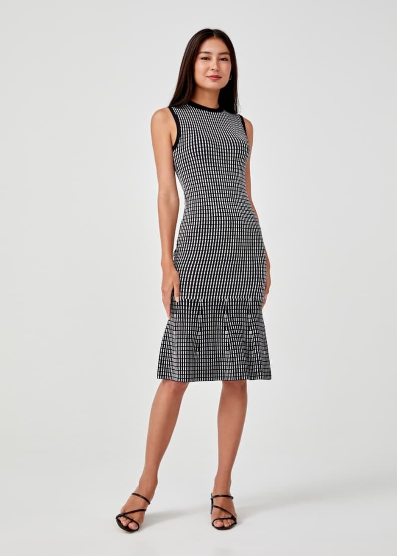 Knitted peplum dress hot sale