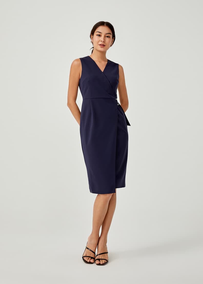 Buckle wrap dress clearance