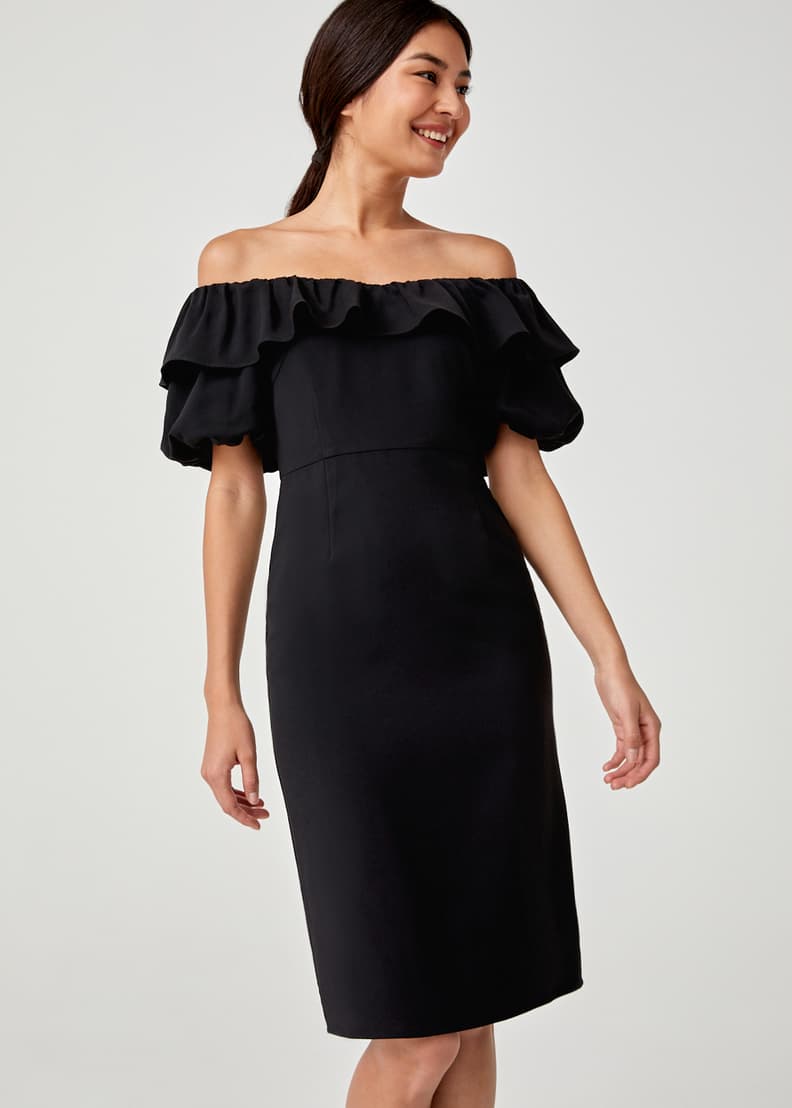 Buy Lavinia Off Shoulder Pencil Dress Love Bonito Shop
