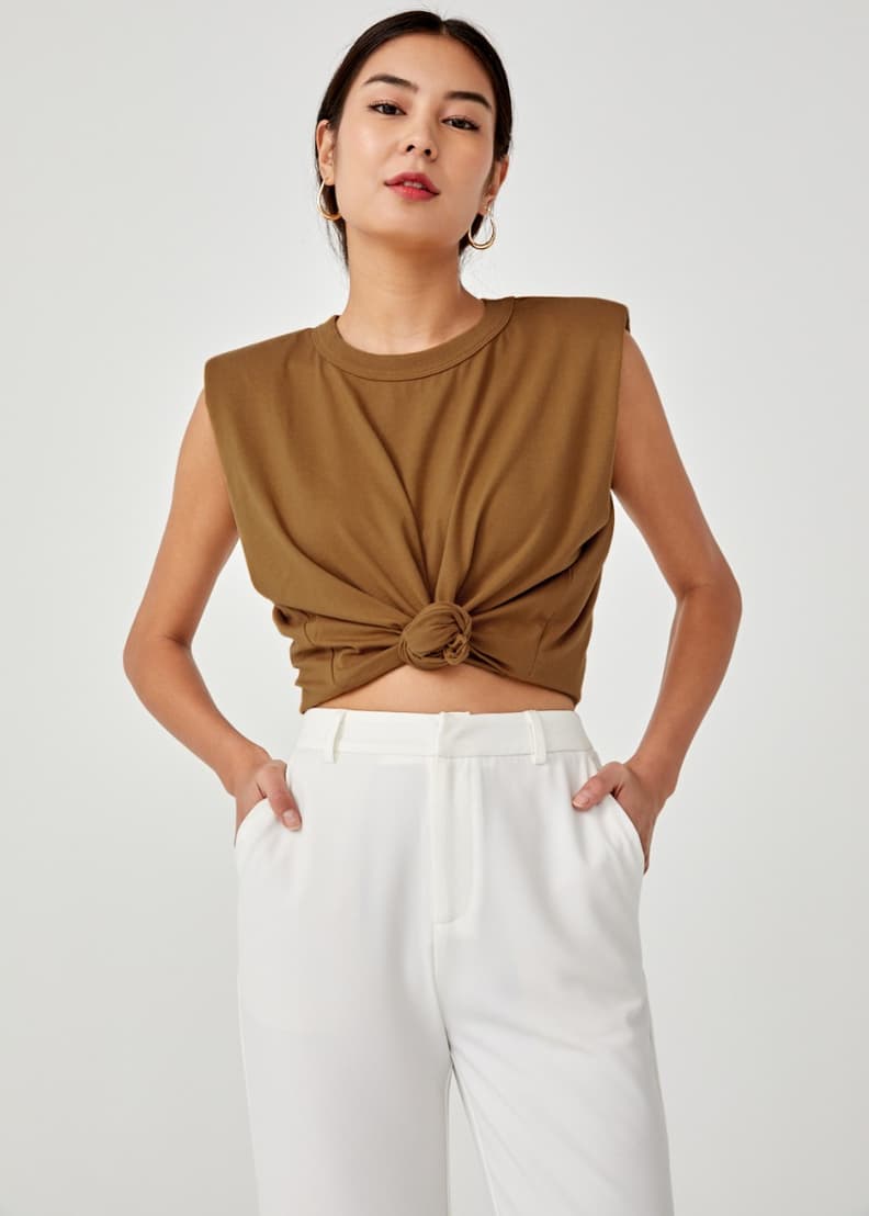 Shoulder padded sales tee