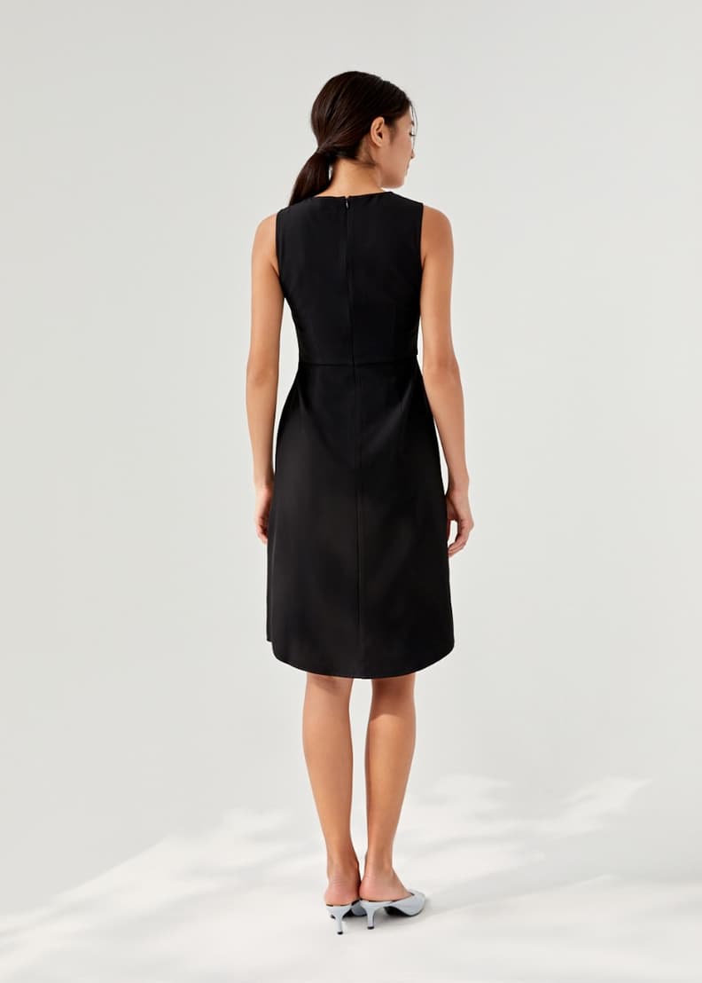 Curved hem midi dress shop