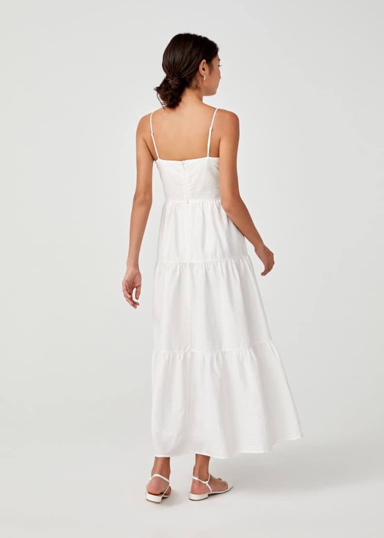 Lainey Ruched Panel Camisole Maxi Dress | Love, Bonito US