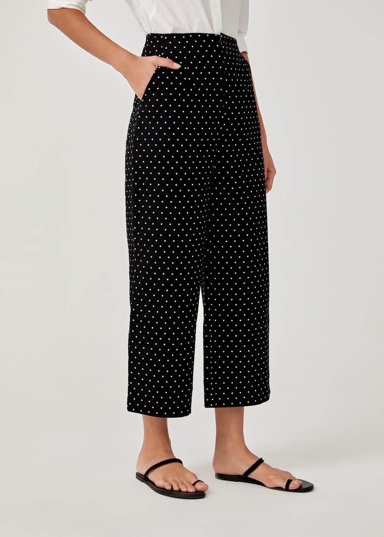 Wide leg polka dot pants 2025