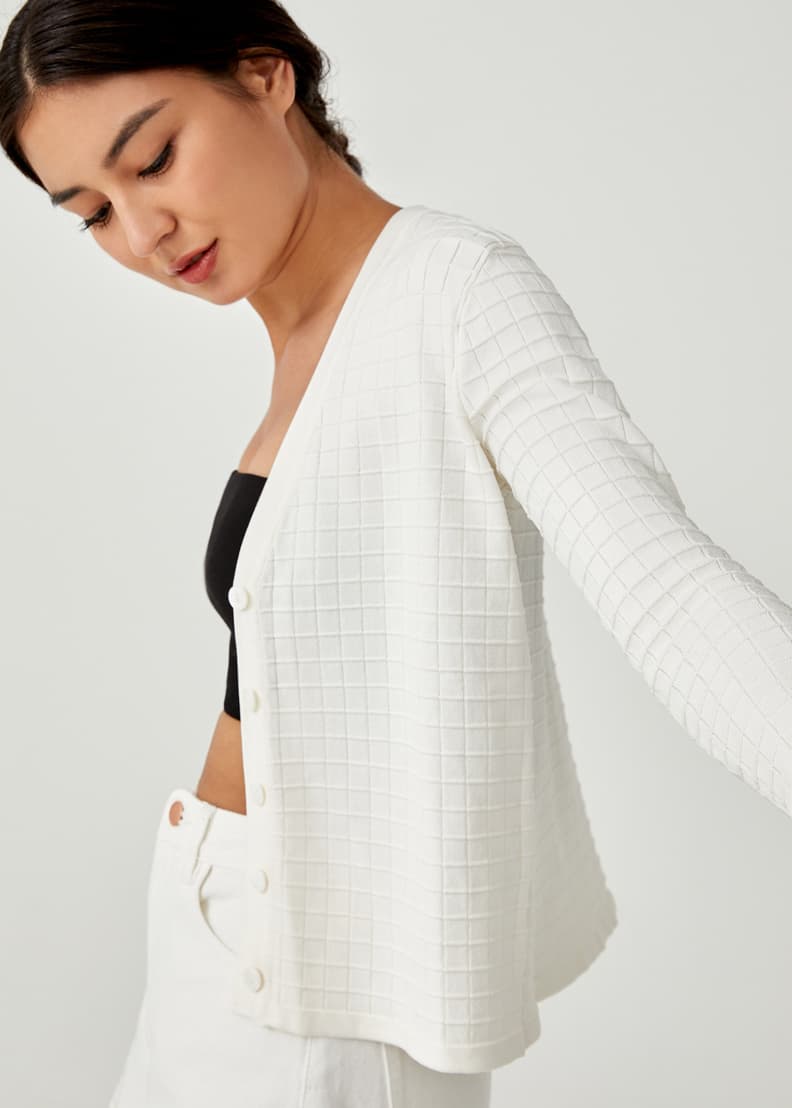 White knit hotsell cardigan womens