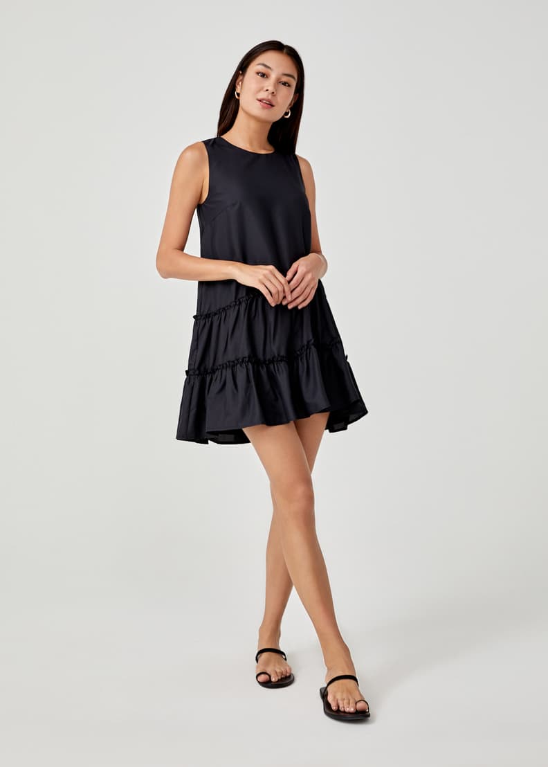 Asymmetrical swing dress top