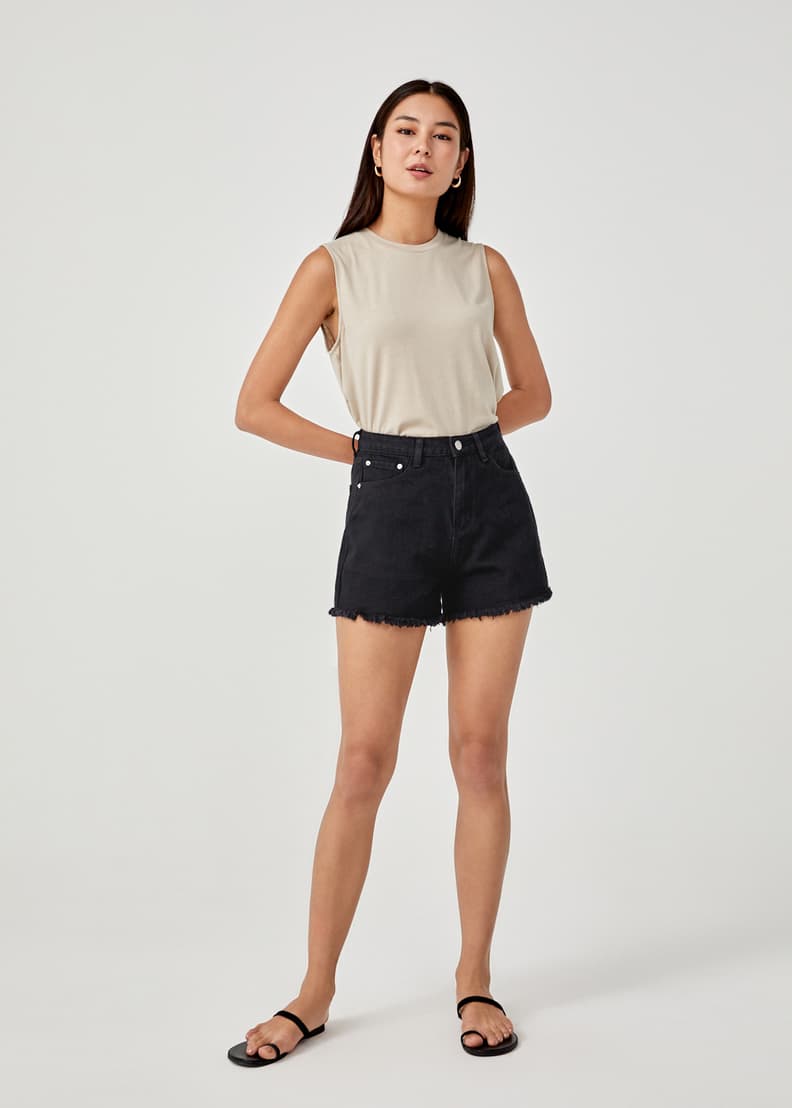 Fringe jean outlet shorts