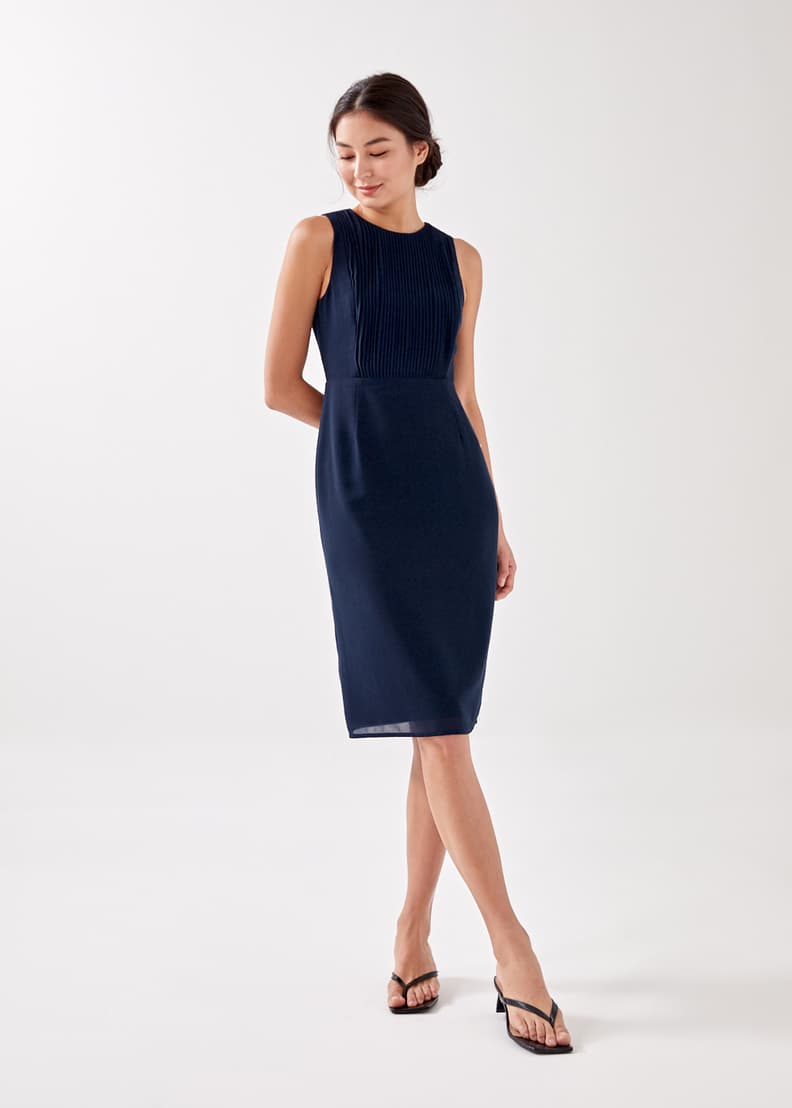 Buy Maleiya Pleated Midi Dress @ Love, Bonito Singapore | Shop Women's ...