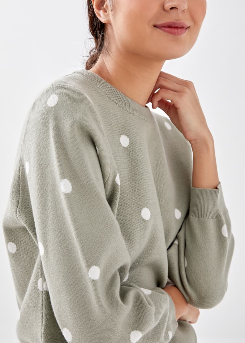 White polka clearance dot jumper