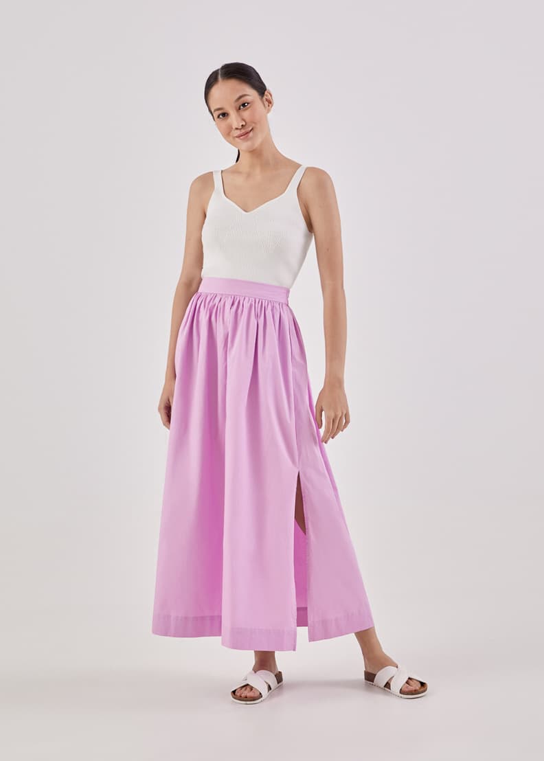Elastic waist shop maxi skirts