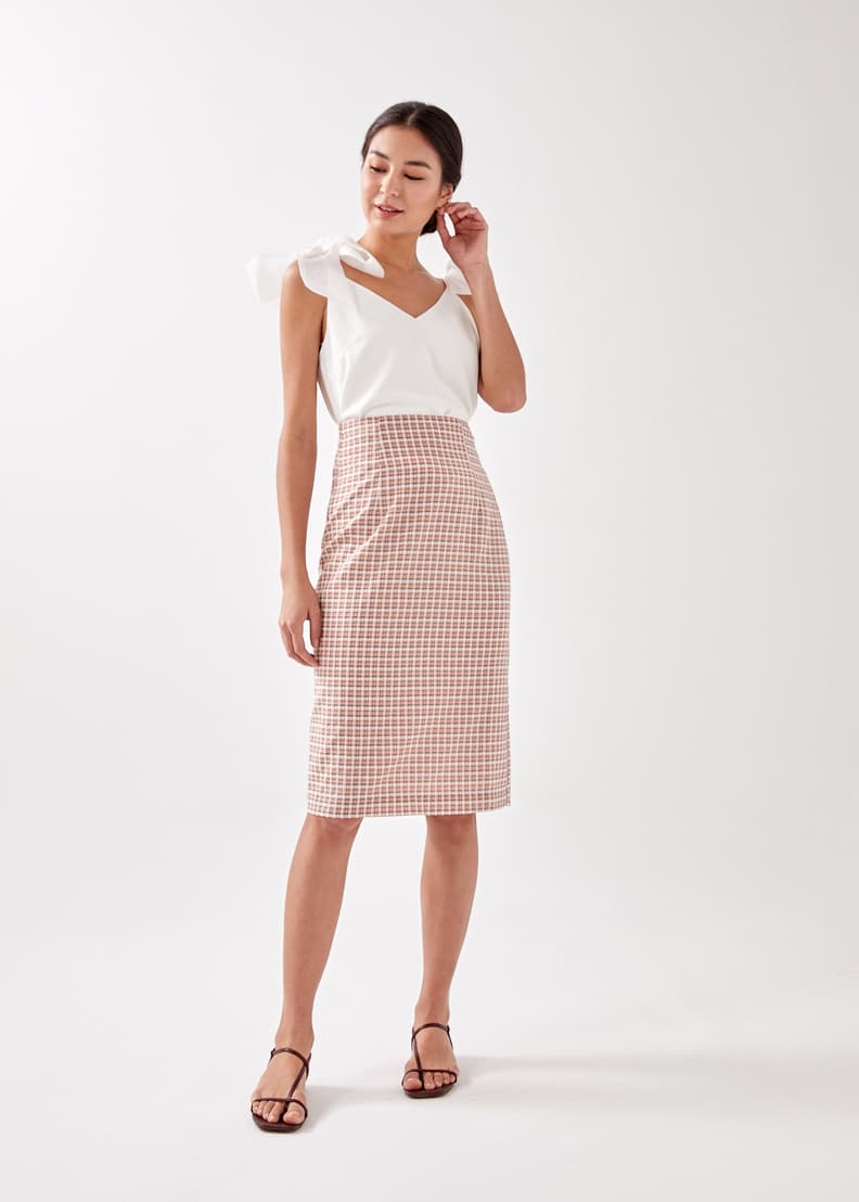 Gingham shop skirt singapore
